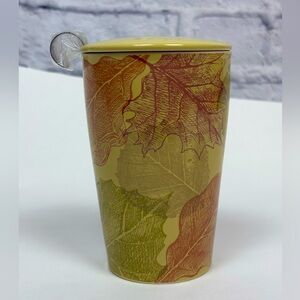 Tea Forté Steeping Cup with Infuser Double Wall Ceramic. New